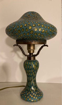 Lampe, Vintage murano bordlampe, Vintage murano lampe i fin stand, højde ca 27 cm.