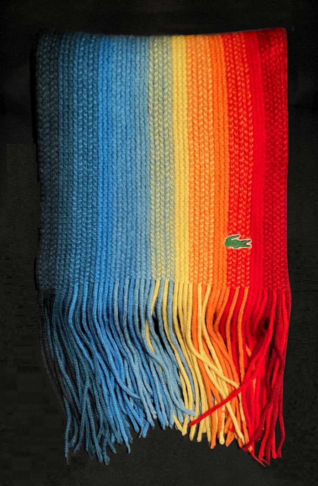 Halstørklæde, Lacoste, str. 22 x 180 cm
