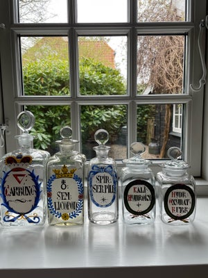 Apotekerflasker, Kopier af gamle flasker, fremstillet af Holmegård Glasværk i tidsrummet 1975 - 1999