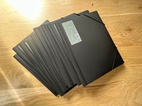 10 x mapper i sort matte plast fra Foldermate...