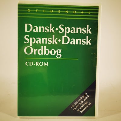 dansk/spansk, Gyldendal, dansk/spansk spansk/dansk ordbog cdrom- forlag: gyldendal. isbn: 9788700485