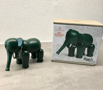 Samlefigurer, Kay Bojesen, Carlsberg elefant grøn model. 
Ny og ubrugt, alt medfølger 

Der er kun l