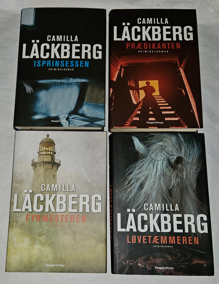 4 forskellige bøger, Camilla Läckberg, genre: krimi og