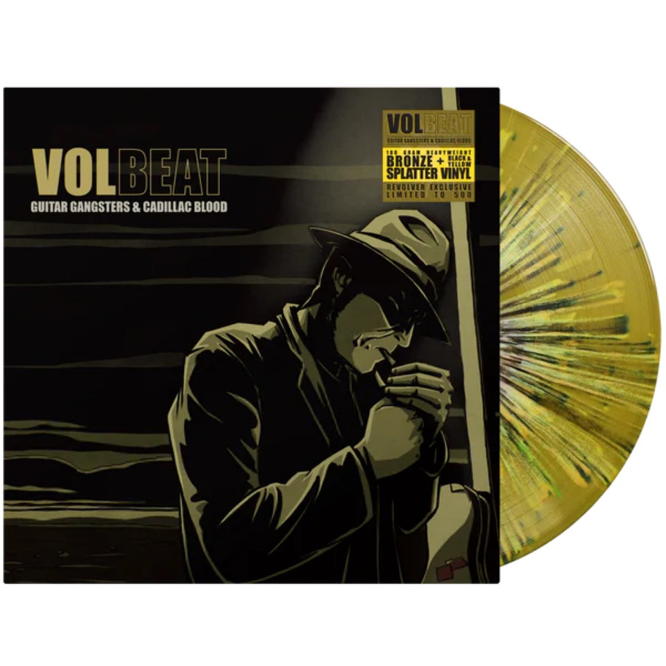 LP, Volbeat, ( GUL / SORT vinyl ) Guitar Gangsters & Cadil