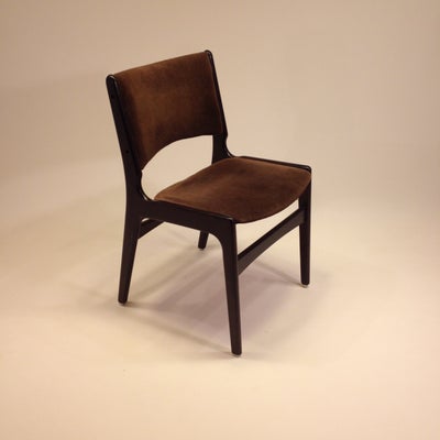 Spisebordsstol, træ og klassisk velour stof, Klassiske komfort stole træstole stofstole, Erik Buck B