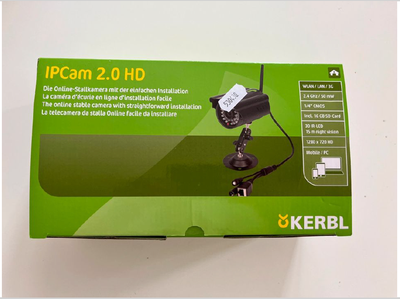 Overvågningskamera, Kerbl, Stald/overvågningskamera fra KERBL
IPCam 2.0 HD Internet- eller LAN-forbi