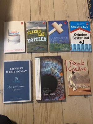 Den gamle mand og havet, Hemingway, genre: anden kategori, Sælger nedenstående bøger grundet flytnin