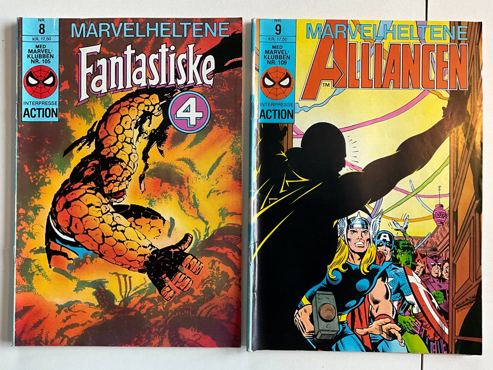 Marvelheltene Nr 2-4, 7-12 og 16-17 , Marvel