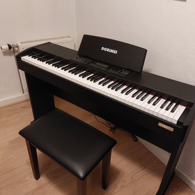 Elklaver, andet mærke, Dorimei - 8803, Elklaver,Flot digital klaver med vægtede tangenter, købt fra 