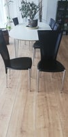 Spisebordsstol, Læder/crom, Made in Italy