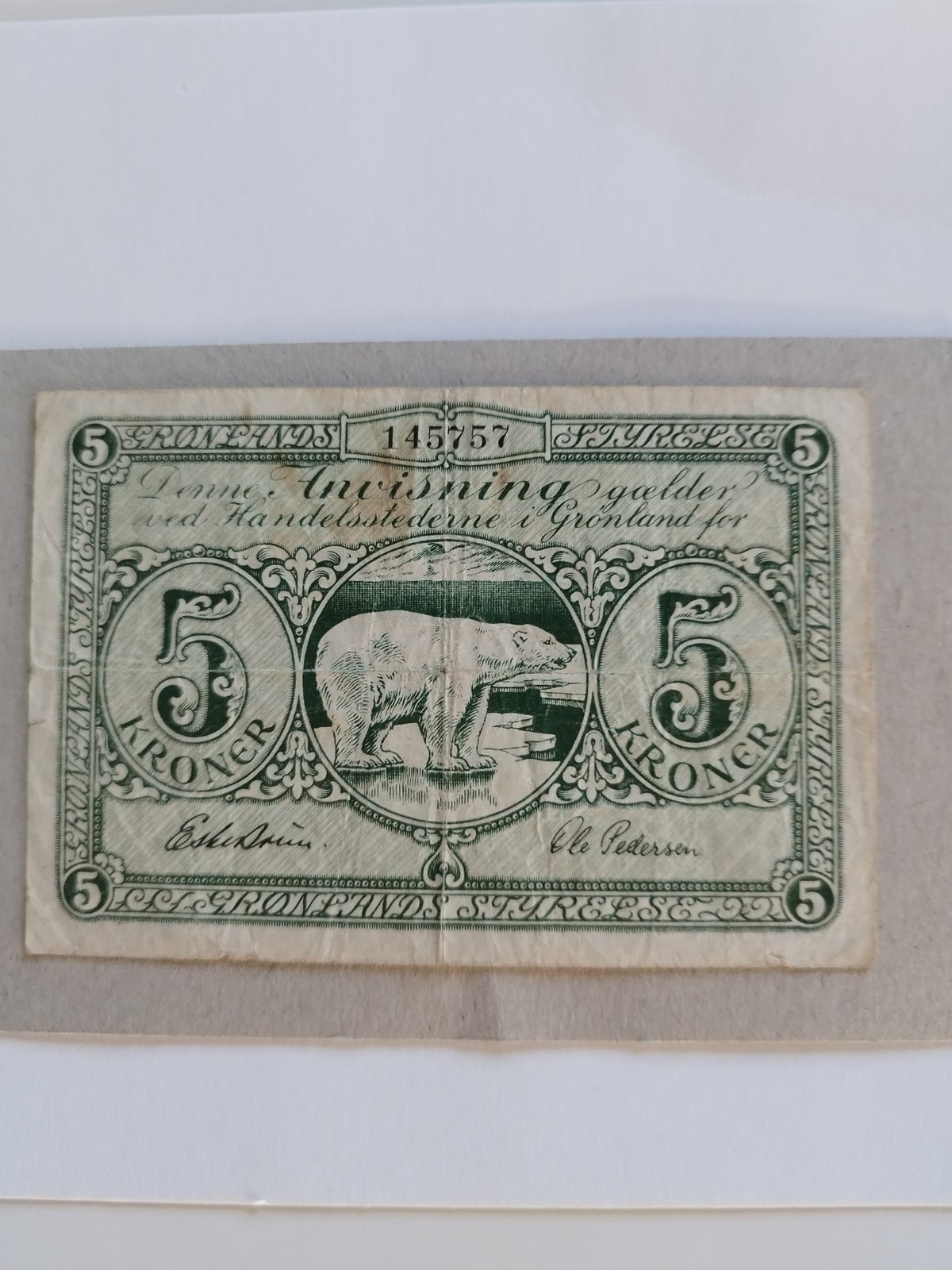 Grønland, sedler, 1945