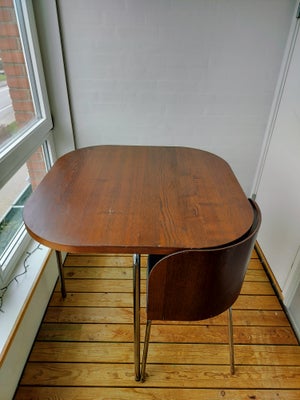Spisebord m/stole, Finér, Ikea Fusion, Ikea fusion, udgået model. 1 bord og 1 stol. Brun. Godt brugt
