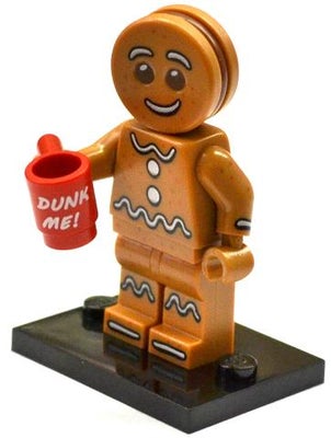 Lego Minifigures, Seriefigurer - serie 11:

6: Gingerbread Man (NEW) 90kr.
9 Mountain Climber (NEW) 