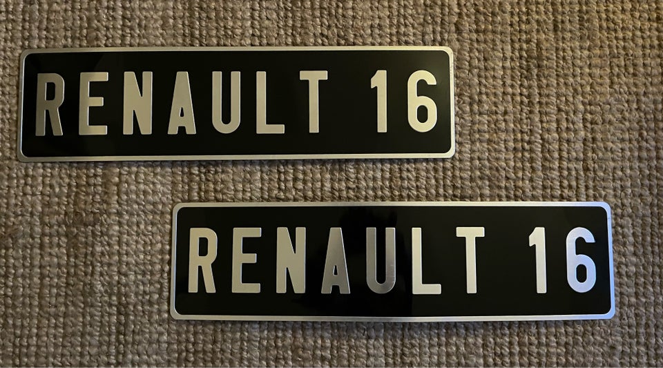 Andet biltilbehør, Udstillingsplader til Renault 16