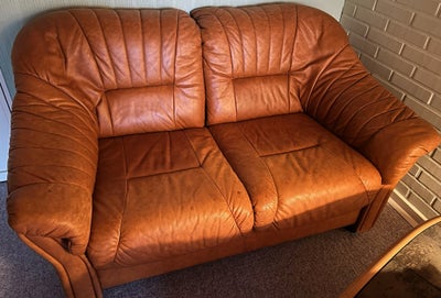 2 pers. bøffellæders sofa