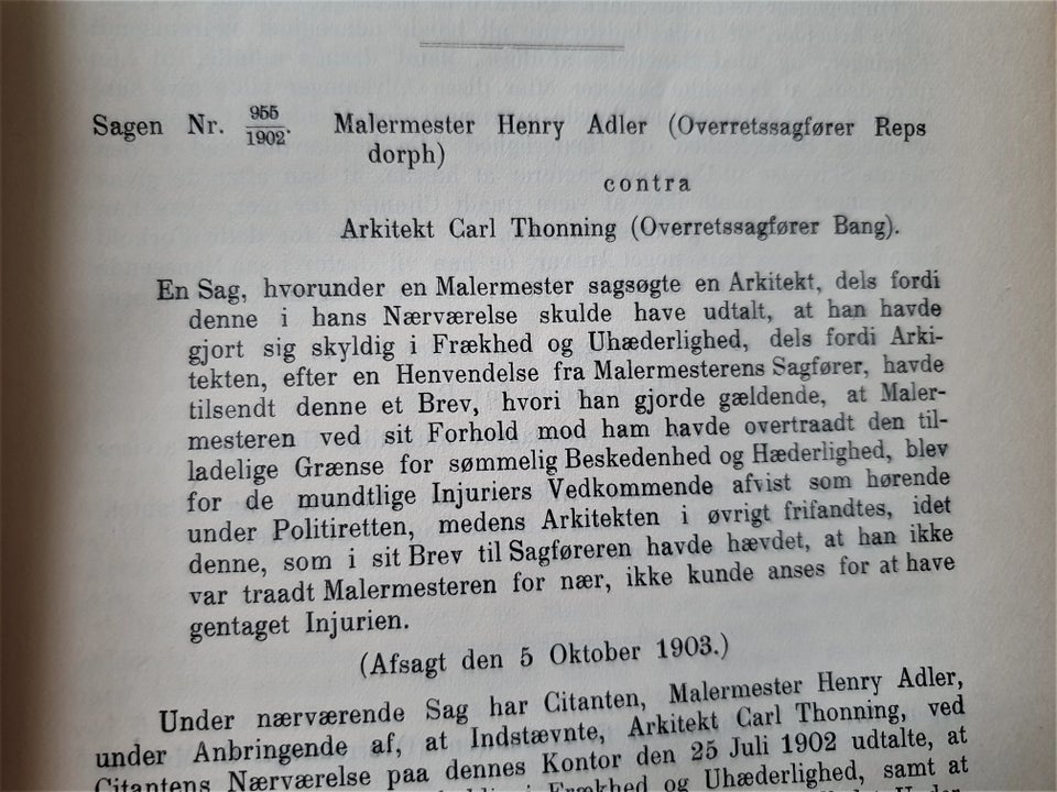 Ugeskrift for retsvæsen 1904, O. J. Levison, emne: jura