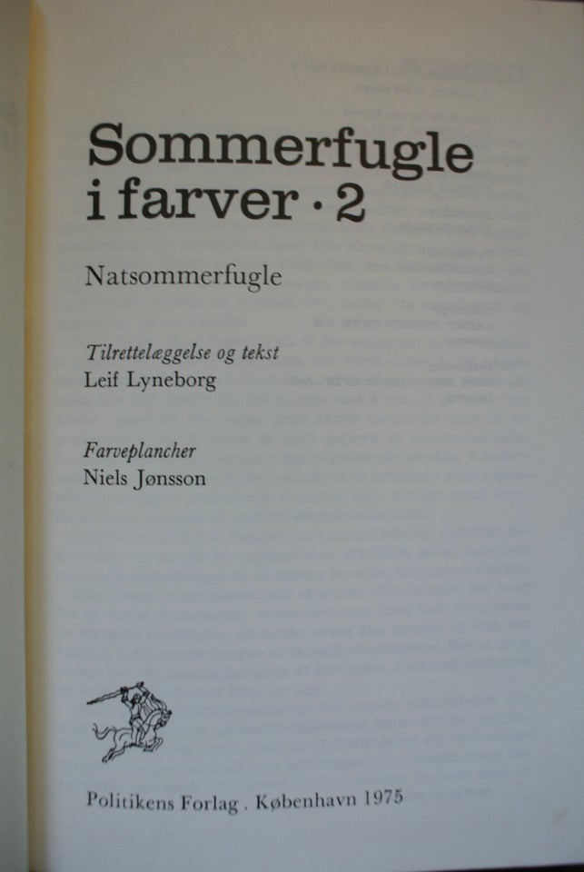 sommerfugle i farver 1-2, af leif lyneborg. ill. i niels