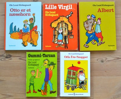 Gummi Tarzan m.m., Ole Lund Kirkegaard, 5 Ole Lund Kirkegaard bøger sælges samlet til 100 kr. i alt.