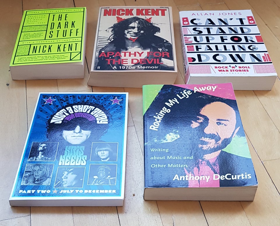 Rock bøger fra UK, Nick Kent , Allan Jones mfl.