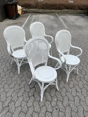 Havestole, Flet, 4 stk. lækre Fletstole, fin stand. Kan sagtens bruges indendørs. Sælges samlet. 