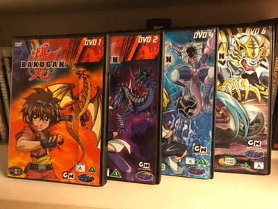 Bakugan 1 & 2, DVD, tegnefilm, Bakugan 1 - 10 kr. 
Bakugan 2 - 10 kr. 
Bakugan 4 - SOLGT
Bakugan 6 -