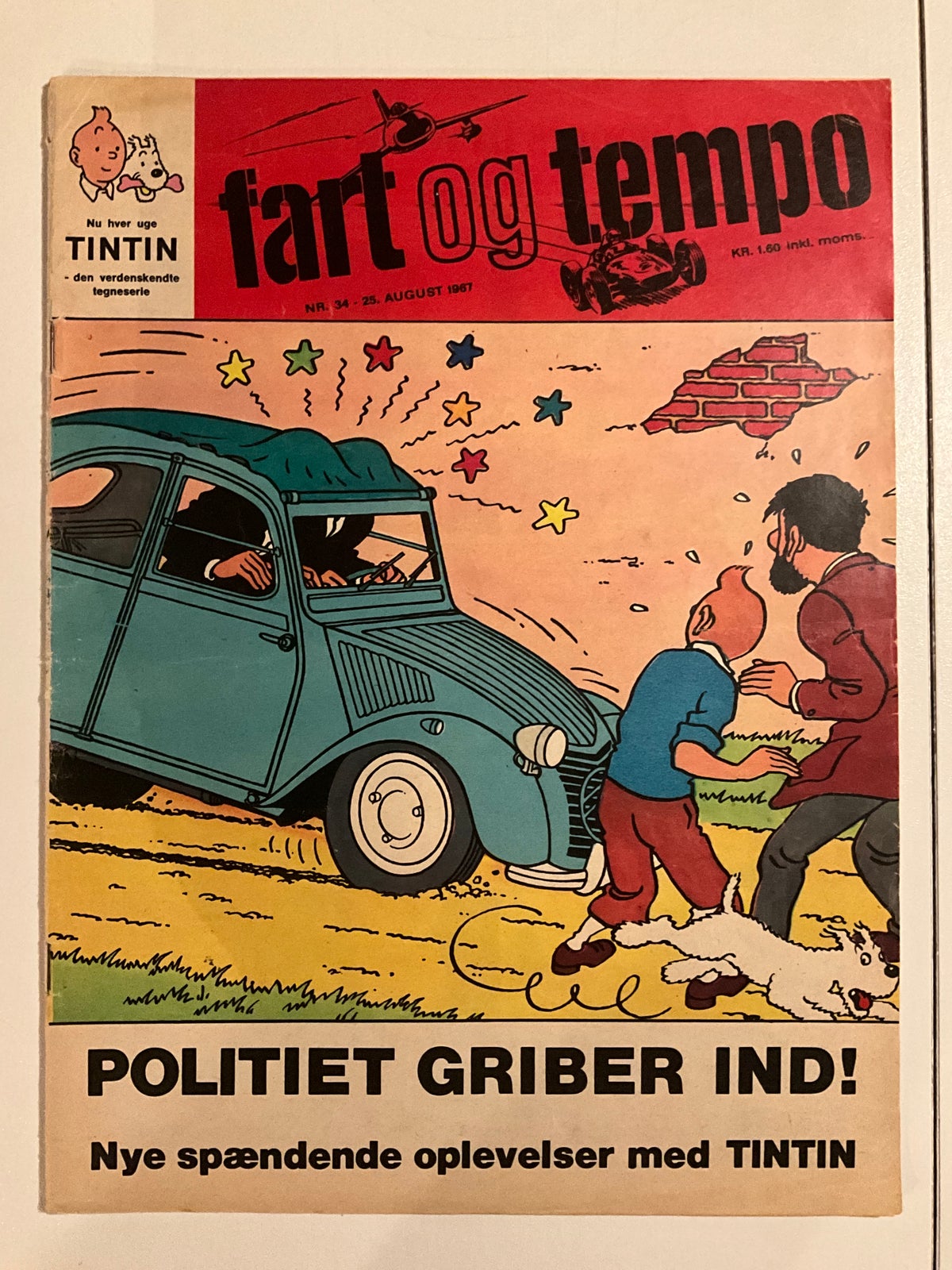 Fart og Tempo, Tintin forsider, Tegneserie