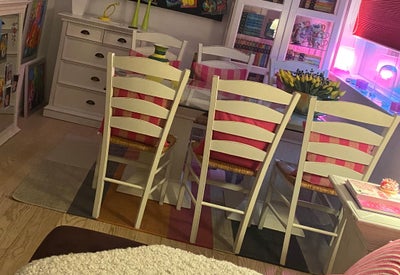 Spisebordsstol, Træ og flet, Ilva, Super romantiske  og dekorative stole fra ilva med høj ryg, og fl
