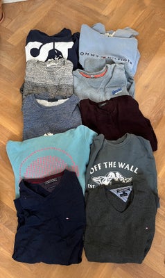 Sweater, Hilfiger, Vans, Alpha Tauri, str. M, Alle sweater er i S eller M og fra mærker som Tommy Hi