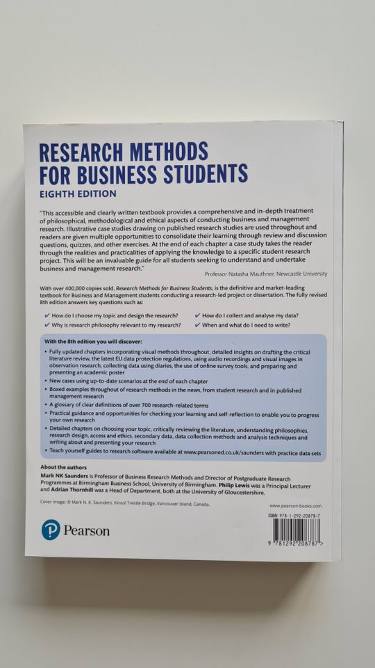 Research Methods for Business Students, Mark Saunders,