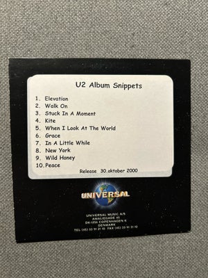 U2: Se billede, pop, Sjælden album snippets Promo.
Kan sendes, flere u2 til salg