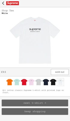 T-shirt, SUPREME shop tee, str. M – dba.dk – Køb og Salg af Nyt og