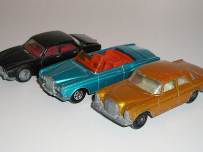 Modelbil, Lesney  Husky 3 stk, skala 1:87, 3 stk model biler.
Lesney Mercedes 300 SE
Lesney Rolls Ro