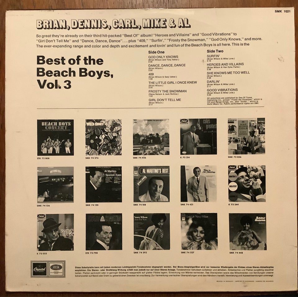 LP, Beach boys, The best of Beach boys vol. 3