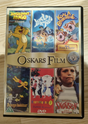 Film boks for børn, DVD, familiefilm, Oskars film boks.
Indeholder 6 film:
Jungledyret Hugo,
Hjælp j