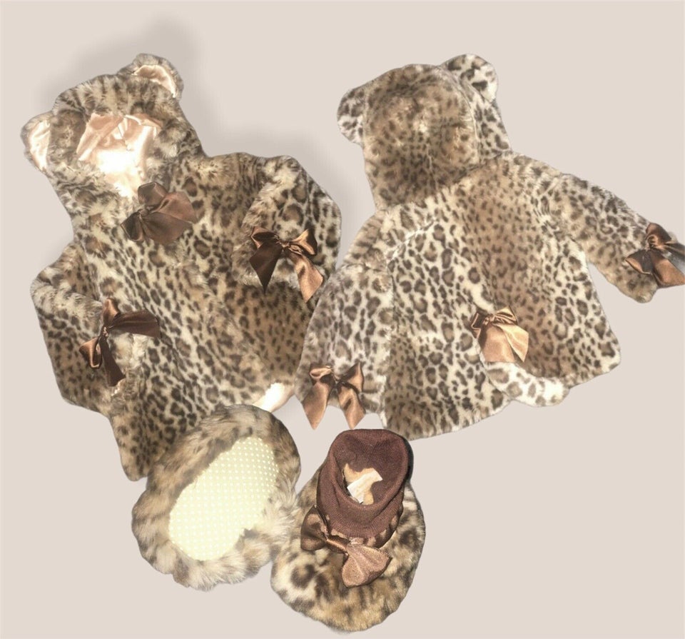Jakke, Nye Hjemkesko sko leopard Jakje beige brun 6 - 12 , 68 74