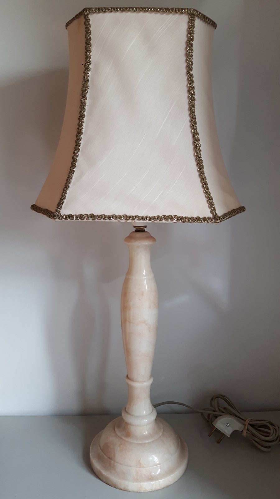 Lampe, Stenhugger, motiv: Alabast Rosa Marmor - Pretty in