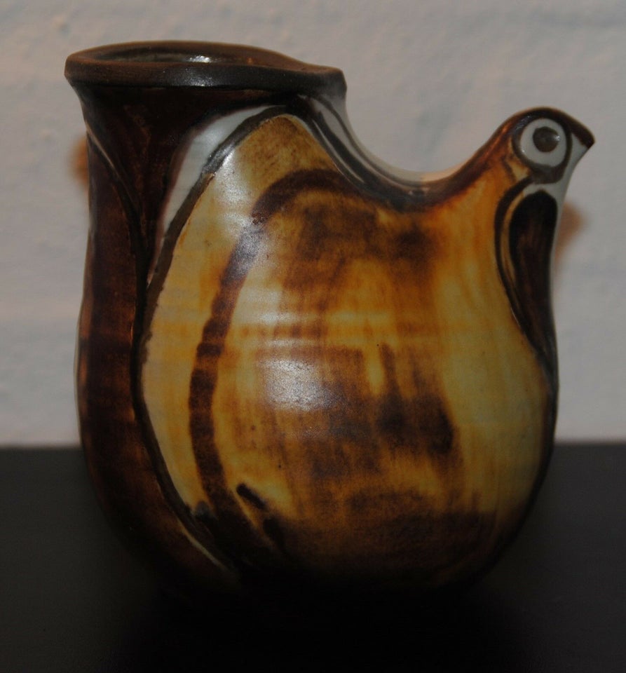 Vase / figur, Inge Lise Edel, motiv: fugl