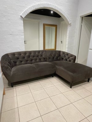 Chaiselong, velour, 3 pers. , ILVA, Ria chaiselong sofa, Velour sofa med chaiselong (Ria sofa)

Købt