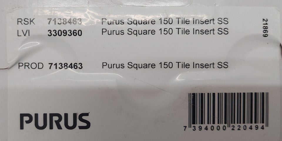 Rist, Purus Square 150 tile