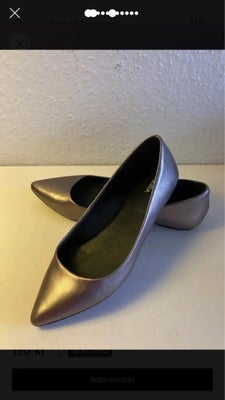 Ballerinasko, str. 38,  Bronze,  Næsten som ny, Sølvbronze ballerina sko
Næsten nye 
Str 38

Balleri
