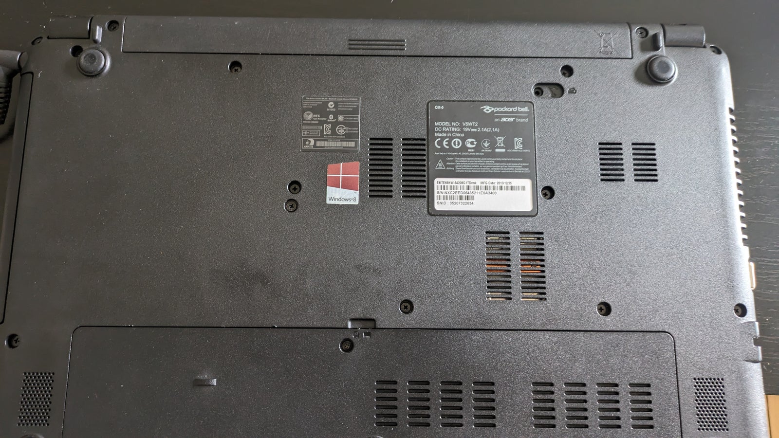 Packard Bell Easynote, 1,6/2,3 GHz, 8 GB ram