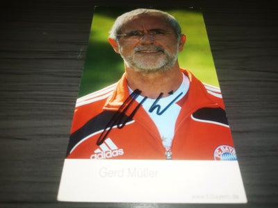 Autografer, Gerd Müller autograf, Den bedste tyske angriber nogensinde. Gerd muller har blandt andet