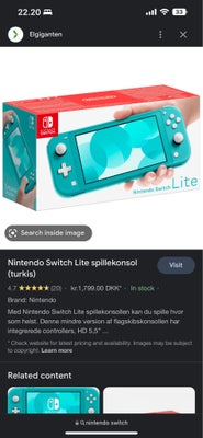 Nintendo Switch, Switch Lite, Perfekt, Selling my Switch lite as I do not use it. 

5 games included
