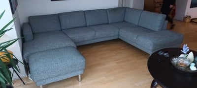 U-sofa, stof, 5 pers. , Cleveland, Pæn og velholdt sofa sælges. Inkl. Puff
