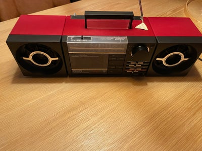 Ghettoblaster, Philips, D8254, God, Fed retro ghettoblaster i flot udvendig stand. Kassettespilleren