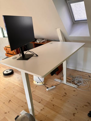 Skrive-/computerbord, Hæve-sænke bord - meget begrænset brugt. Skal hentes på Amager på 1. Sal