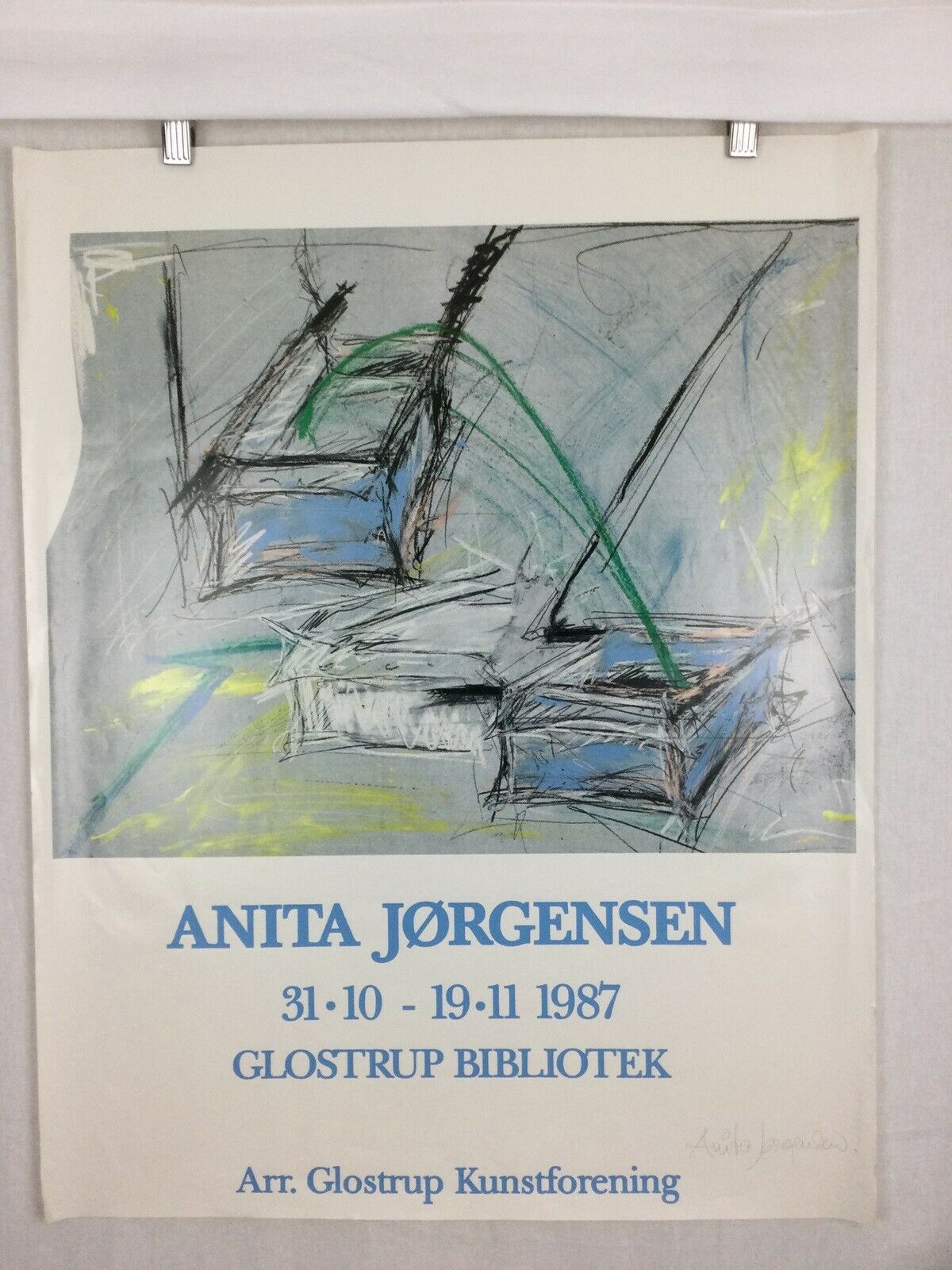 Kunst Plakat, Anita Jørgensen (signeret) , b: 51 h: 65 – dba.dk Køb og Nyt og Brugt