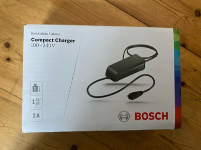 Elcykel-udstyr, Bosch Compact Charger 2A, Oplader til el-cykel 
Bosch Compact Charger  100-240 V (2A