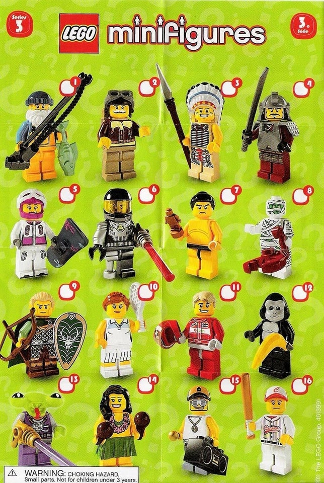 Lego Minifigures, 8803 - 3 Minifigurer – dba.dk – Køb og af Nyt og