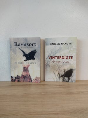 Ravnsort + Vinterdigte , Jørgen Nancke, genre: digte, To digtsamlinger:
Forlaget mellemgaard
Hæftede